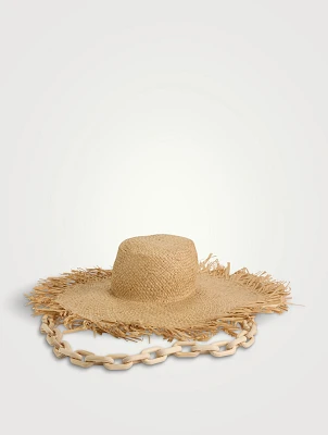 Valentina Straw Hat With Chain