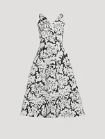 Polyfaille Midi Dress Damask Print