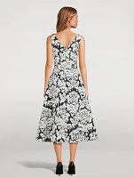 Polyfaille Midi Dress Damask Print