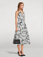 Polyfaille Midi Dress Damask Print