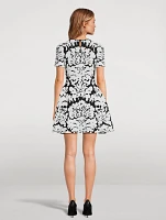 Damask Jacquard Knit Mini Dress