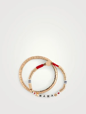 Set Of Two Mama U-Tube Bracelets