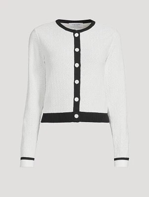 Pointelle Cotton Cardigan