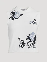 Floral Intarsia Cashmere Sweater Vest