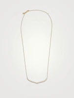 Large 14K Gold Moroccan Necklace With Diamonds