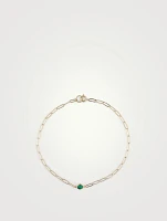 Classique 14K Gold Birthstone Bracelet With Emerald