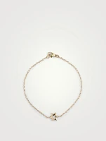 Love Letter 14K Gold Pavé Star Of David Bracelet