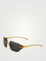 Shield Rimless Sunglasses