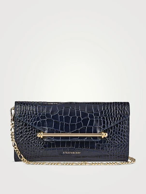 Multrees Croc-Embossed Leather Chain Wallet