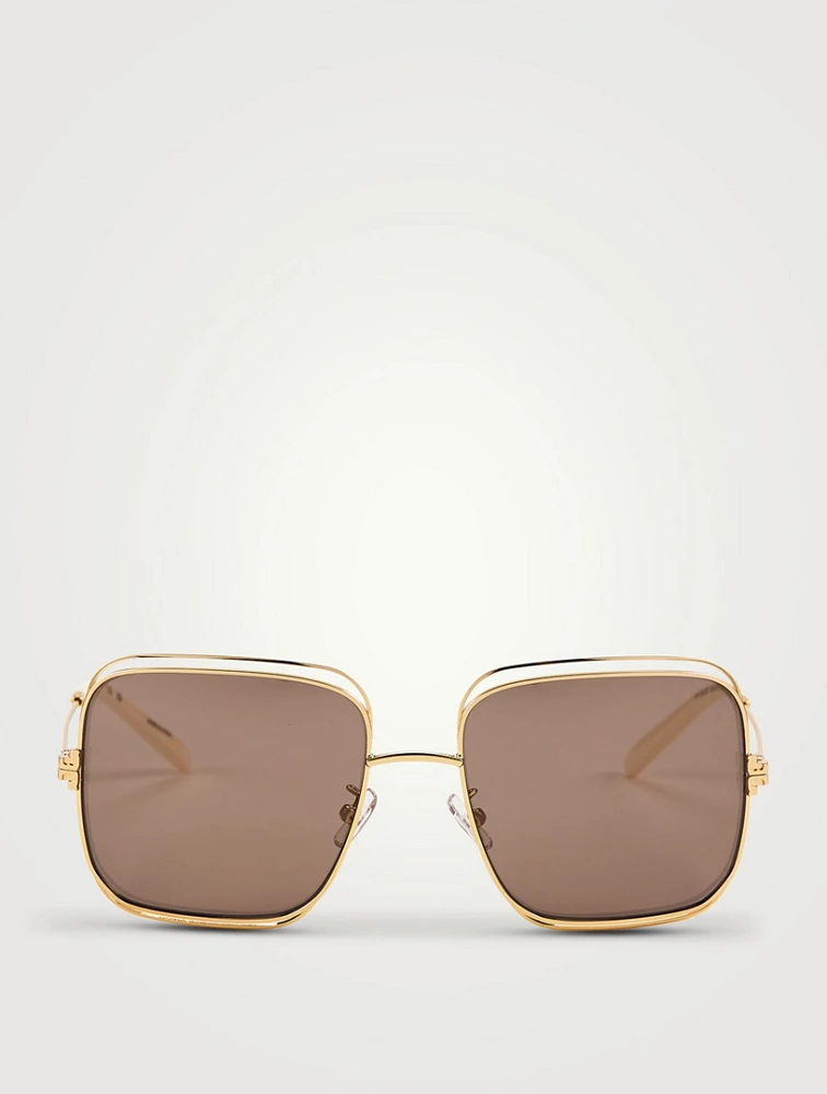 Eleanor Oversized Metal Square Sunglasses