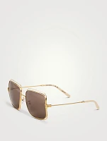 Eleanor Oversized Metal Square Sunglasses