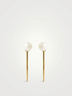 14K Gold Chain Drop Earrings