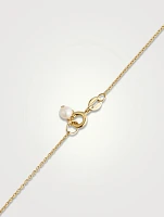 14K Gold Pearl Drop Necklace
