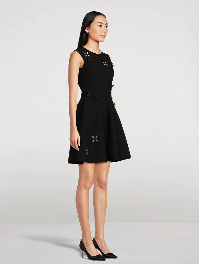 Eyelet Embroidered Mini Dress