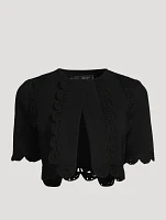 Short-Sleeve Scalloped Bolero