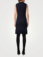 Fringe-Trimmed Tweed Sheath Dress