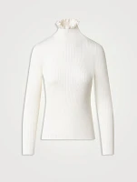 Ruffled Merino Wool Sweater