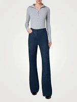 Ribbed Wool Polo Sweater