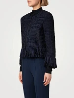 Fringe-Trimmed Tweed Jacket