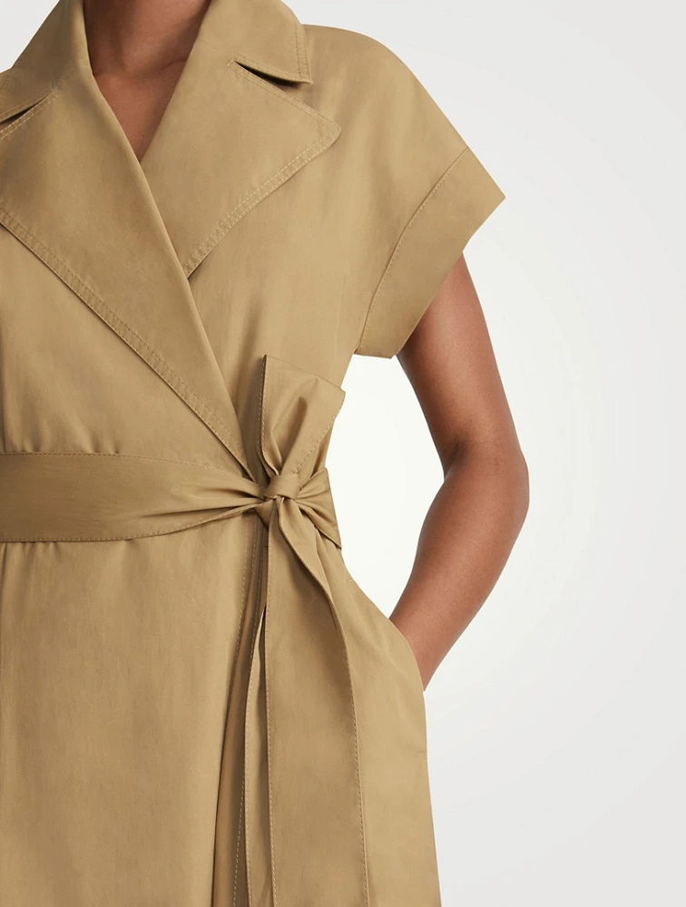 Organic Cotton Poplin Wrap Shirt Dress