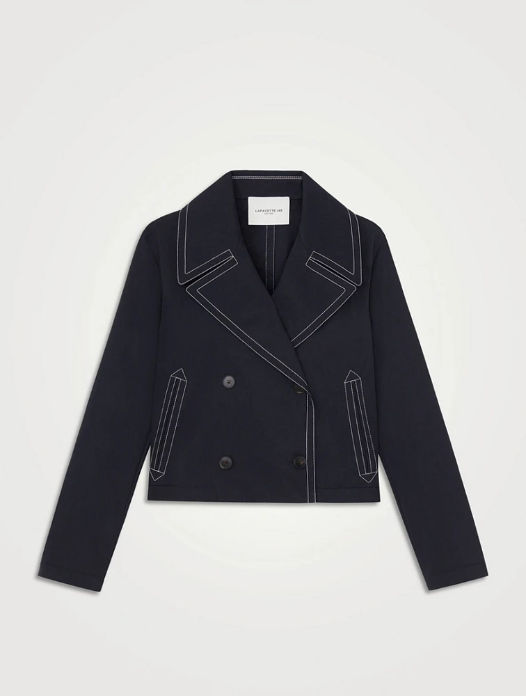 Cropped Double-Breasted Jacket