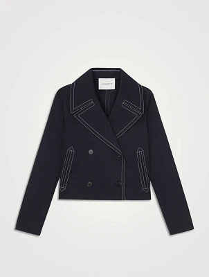 Cropped Double-Breasted Jacket