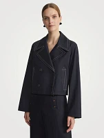 Cropped Double-Breasted Jacket