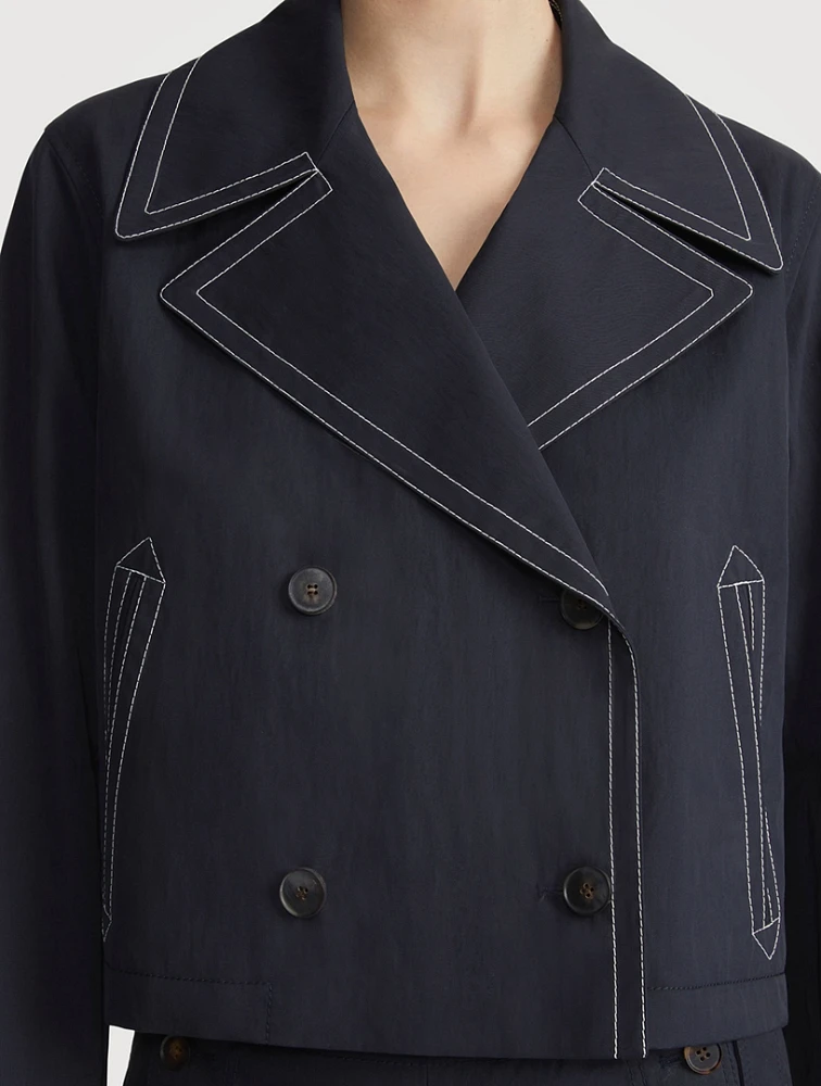 Cropped Double-Breasted Jacket