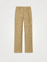 Gates Eco Flora Jacquard Straight-Leg Trousers