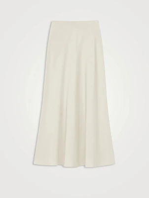 Crepe de Chine Bias-Cut Skirt