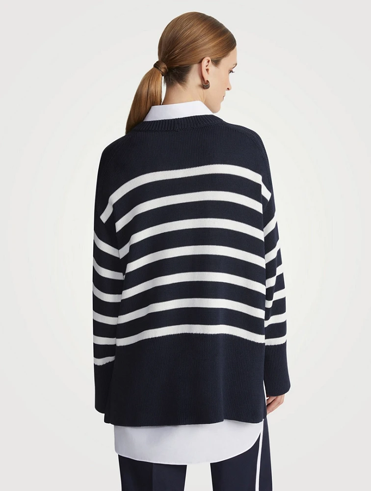 Stripe Jacquard Sweater