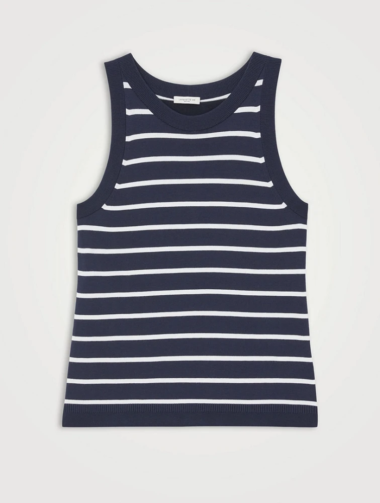 Racerback Tank Top Stripe Print