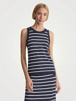 Racerback Tank Top Stripe Print