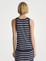 Racerback Tank Top Stripe Print