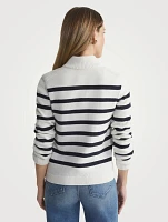 Stripe Jacquard Cardigan