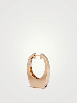 Grace 14K Gold Earring With Precious Stone And Diamonds
