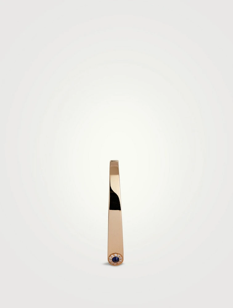 Grace 14K Gold Earring With Precious Stone And Diamonds