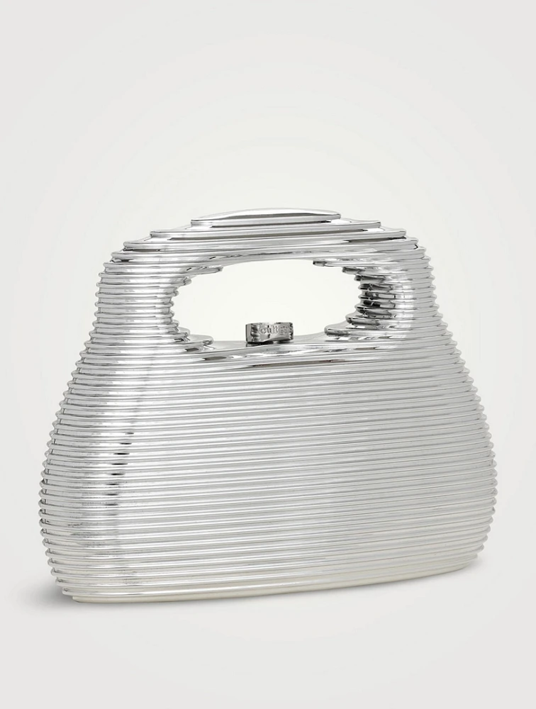 Mimi Metallic Top Handle Bag