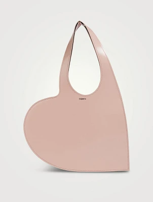 Mini Heart Gloss Leather Tote Bag