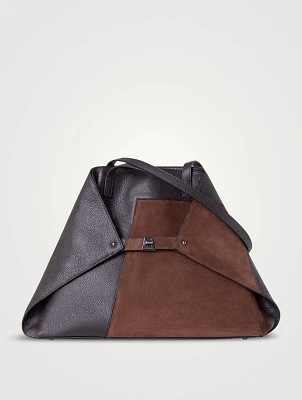 Medium Ai Leather And Suede Shoulder Bag