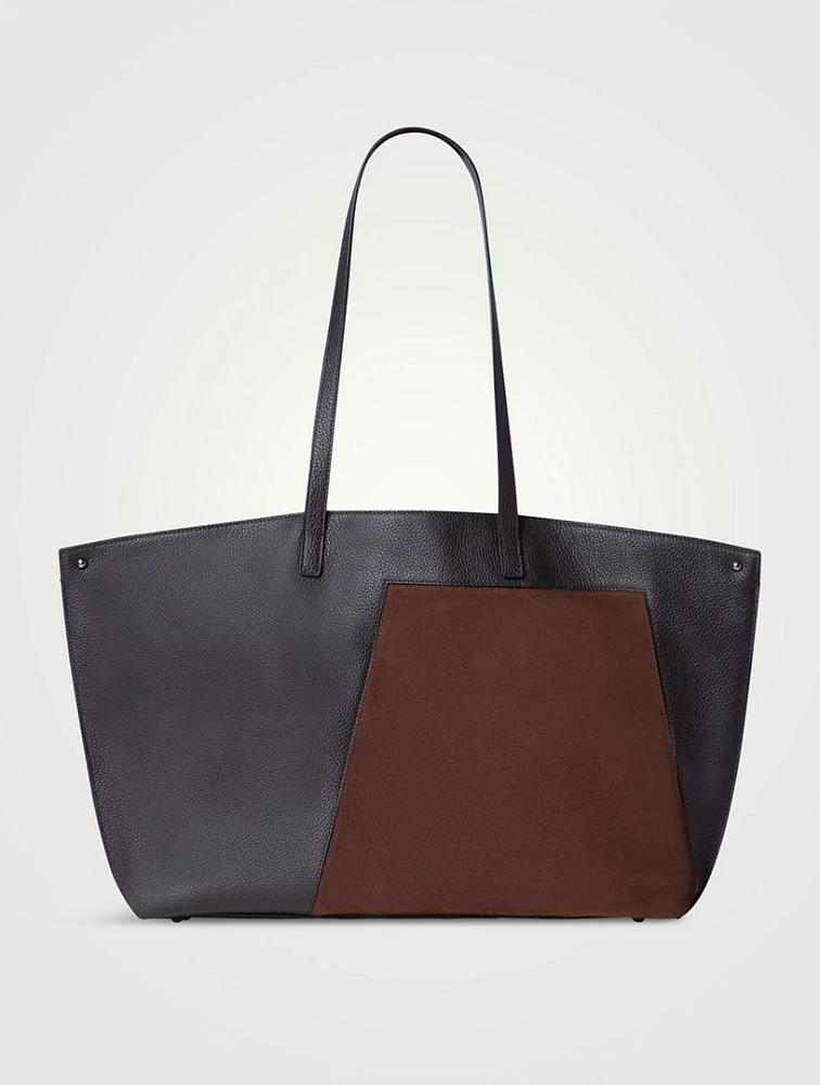 Medium Ai Leather And Suede Shoulder Bag