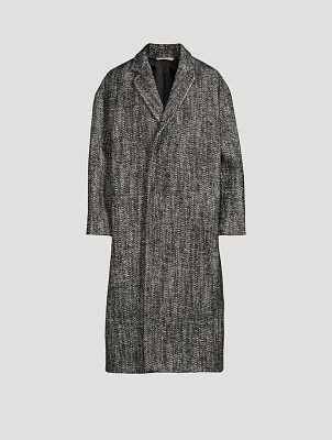 Technical Chevron Overcoat