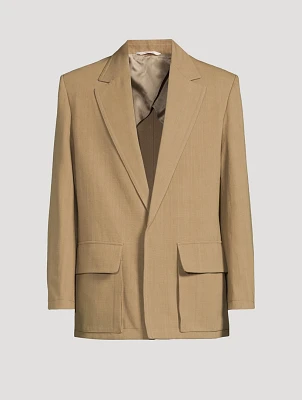 Cotton Canvas Oversized Jacket