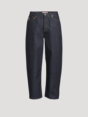 Wide-Leg Denim Pants