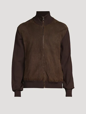 Wool And Suede Zip Jacket