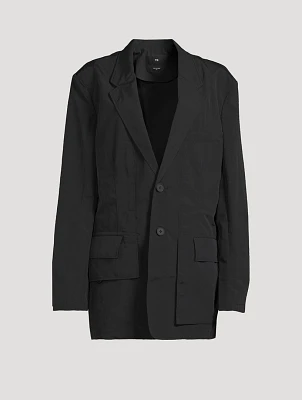 Crinkle Nylon Blazer