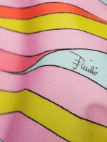 Triangle Bikini Top Marmo Print