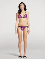 Triangle Bikini Top Marmo Print