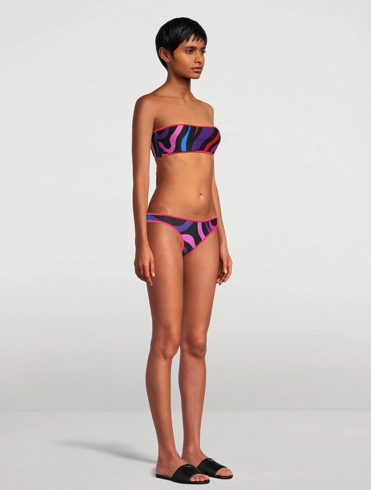 Bandeau Bikini Top Marmo Print