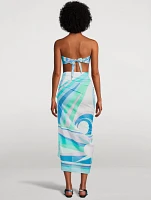 Cotton Sarong In Iride Print